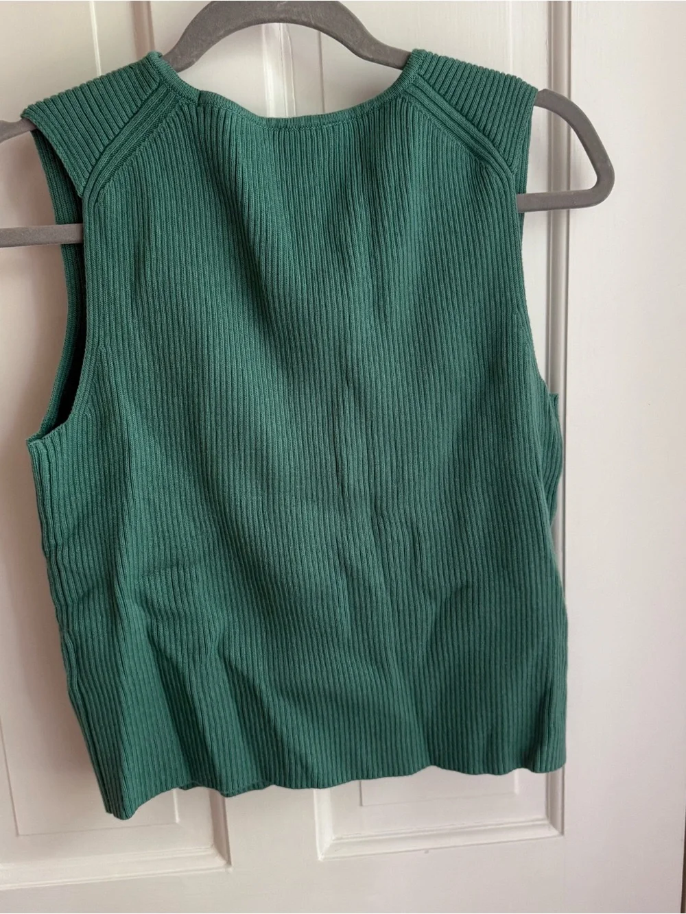 Abercrombie & Fitch Forest Green Ribbed Tie-Front Tank - Picture 4 of 6